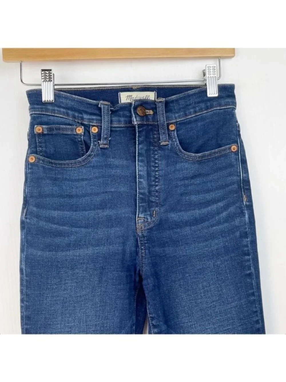 Madewell Skinny Flare high rise Blue Jeans Carleton Dark Wash NG357 size 24